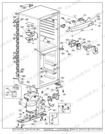 Взрыв-схема холодильника Beko BEKO CCC 7860 (6066483166) - CABN. ASSY.FRONT W.PAN.COM.TERM.ASSY.L.BOX(B-775)